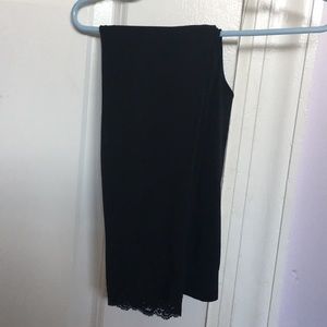 Lace trimmed leggings for underneath dress/skirt